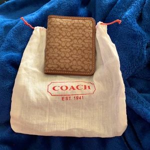 Coach Canvas & Leather Trim ID Card Case